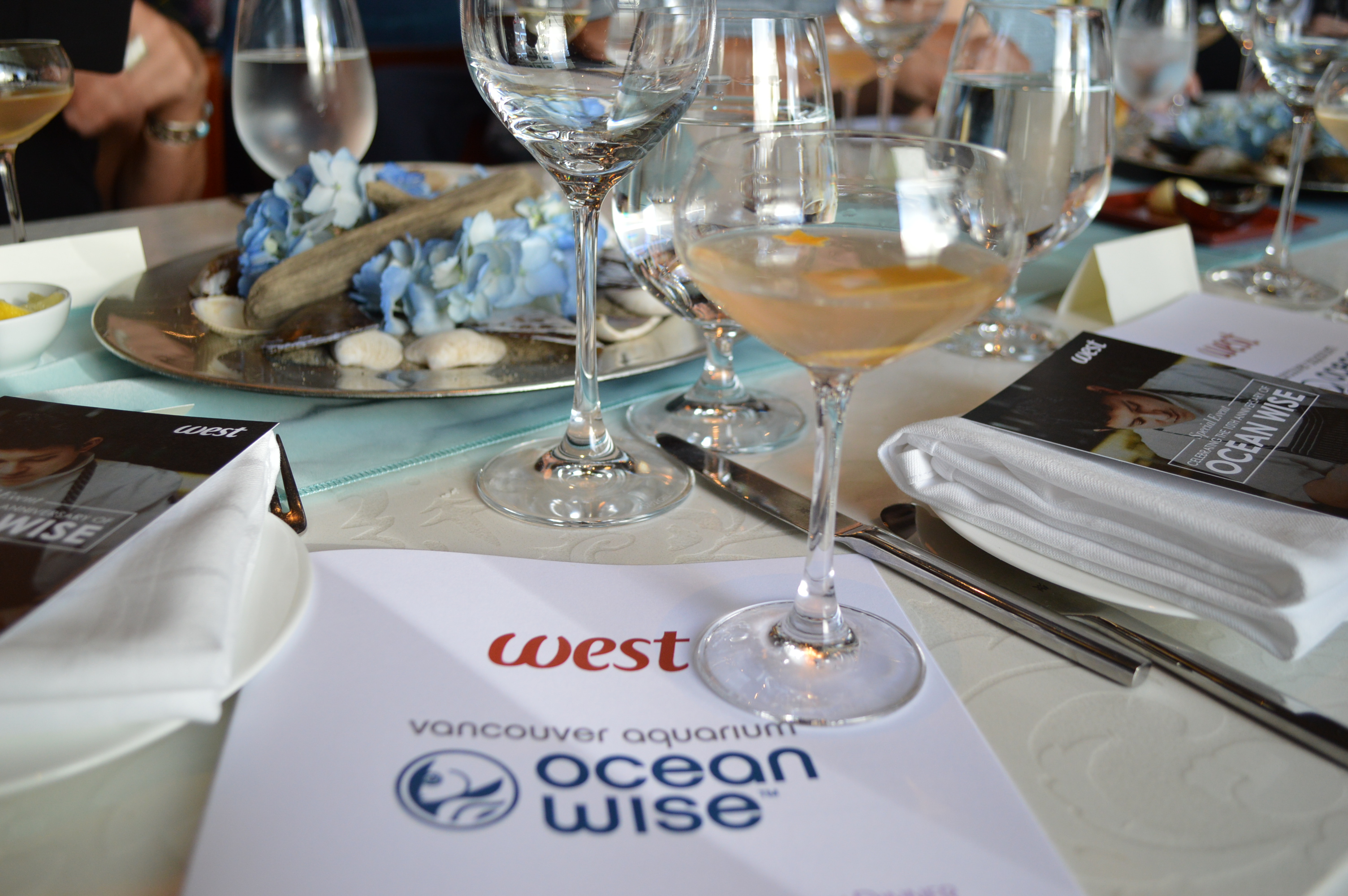 Toptable Group Hosts Dinner at West Restaurant to celebrate Oceanwise’s 10th Year Anniversary
