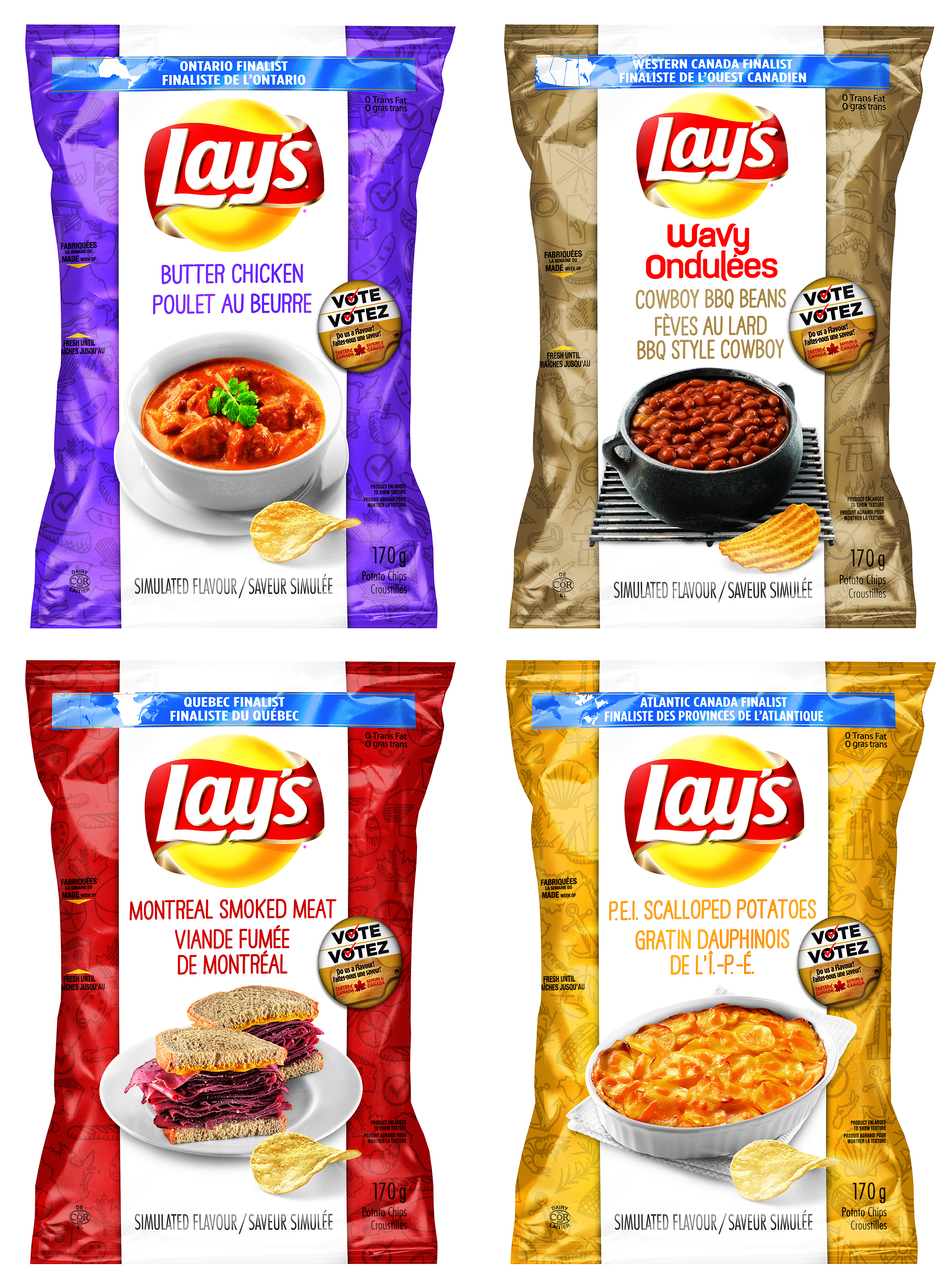 Lay’s Canada announces the four finalist flavours for the Do Us a Flavour contest