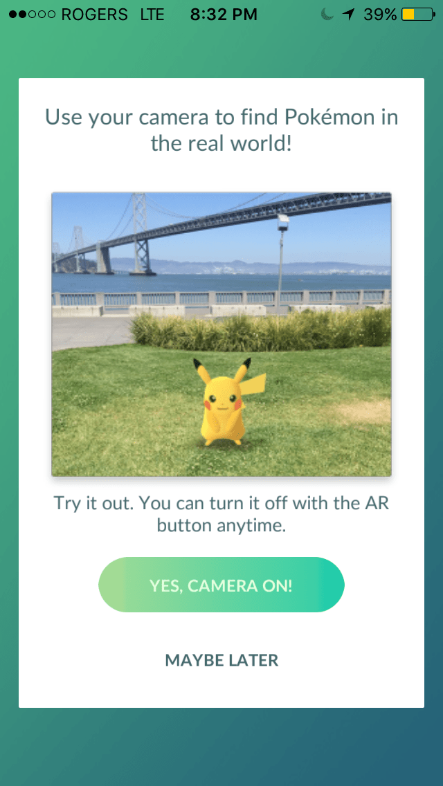 Virtual Reality Game "Pokémon GO"