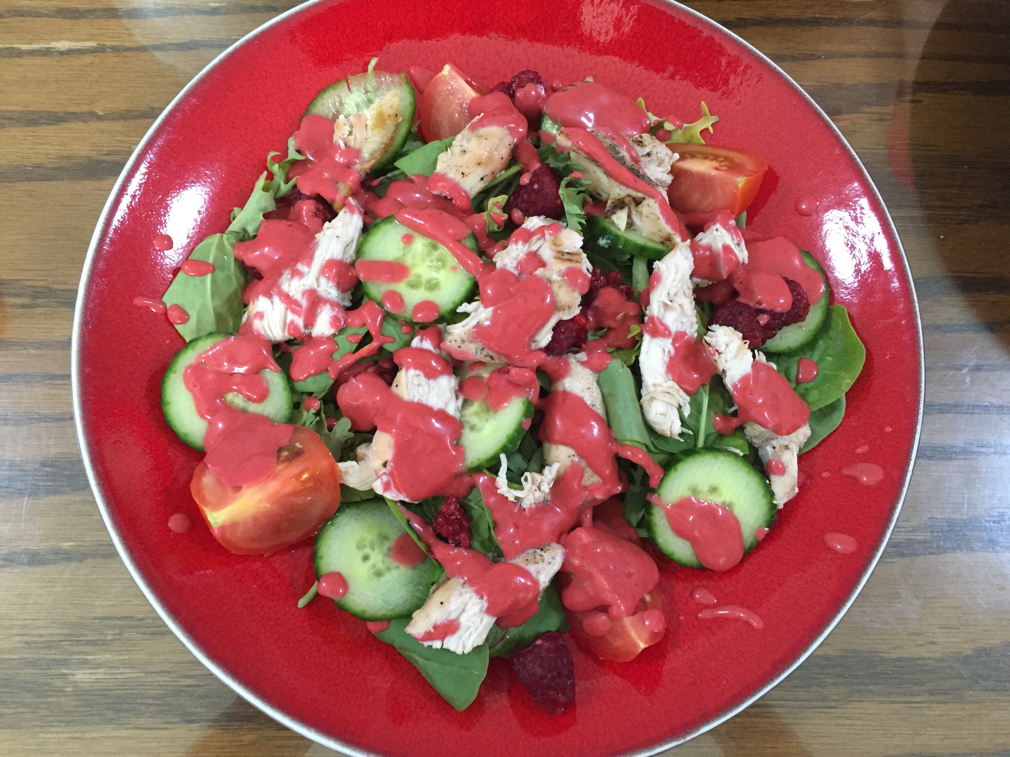 Raspberry Chicken Salad #Recipe paired with Granville Island’s False Creek Raspberry Ale