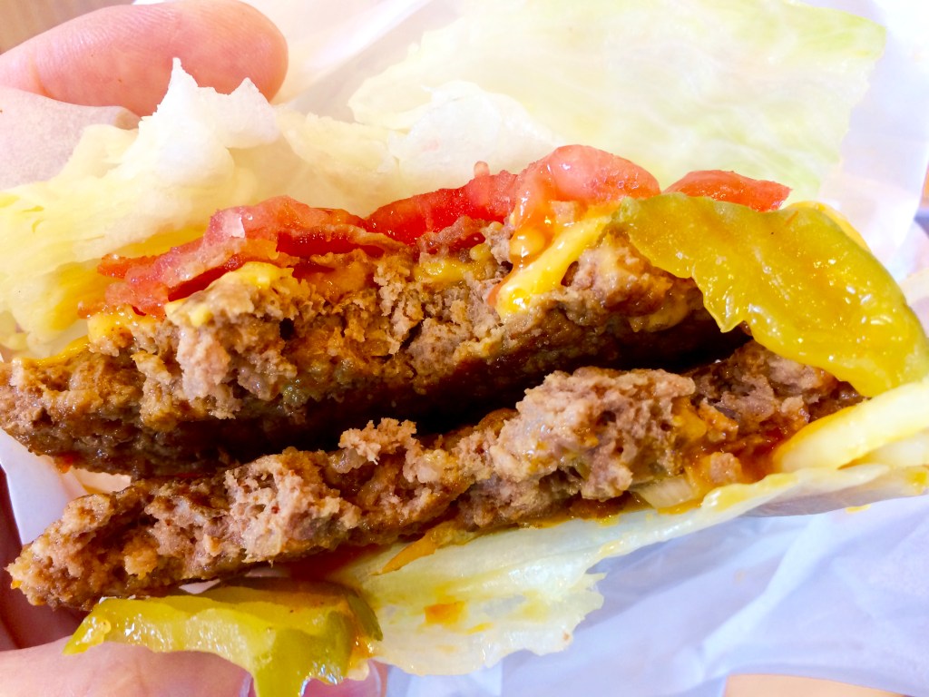 A&W Teen Burger with lettuce wrap instead of a bun