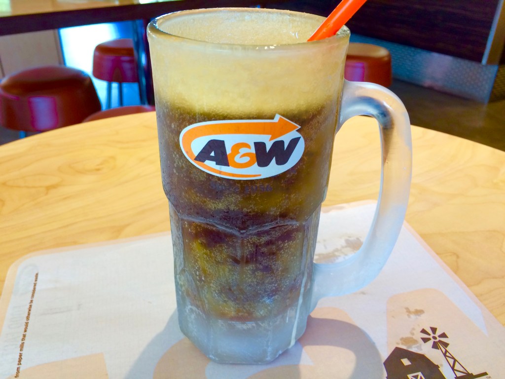 Frosted mug with diet A&W root beer