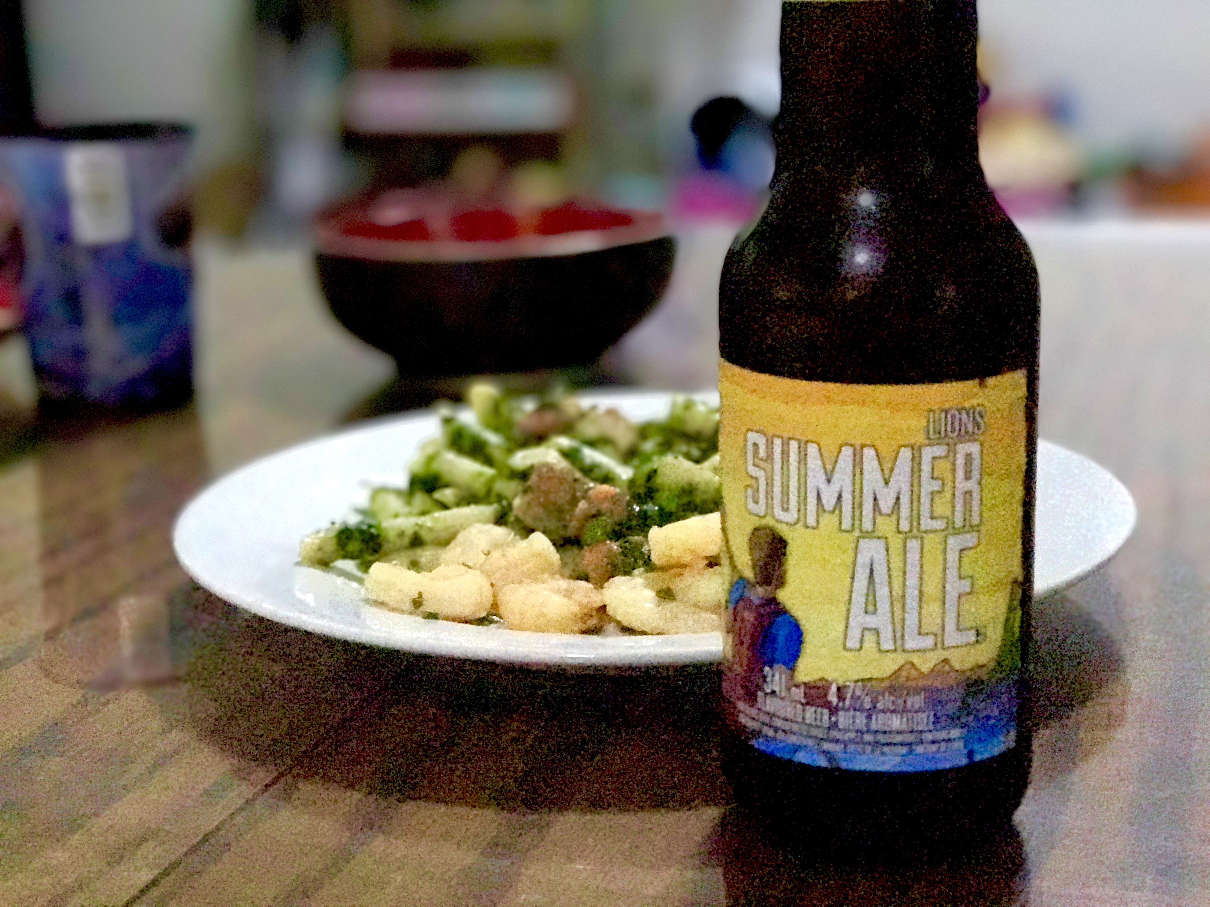 Garlic Prawns + Lions Summer Ale = A Match Made in Food Heaven