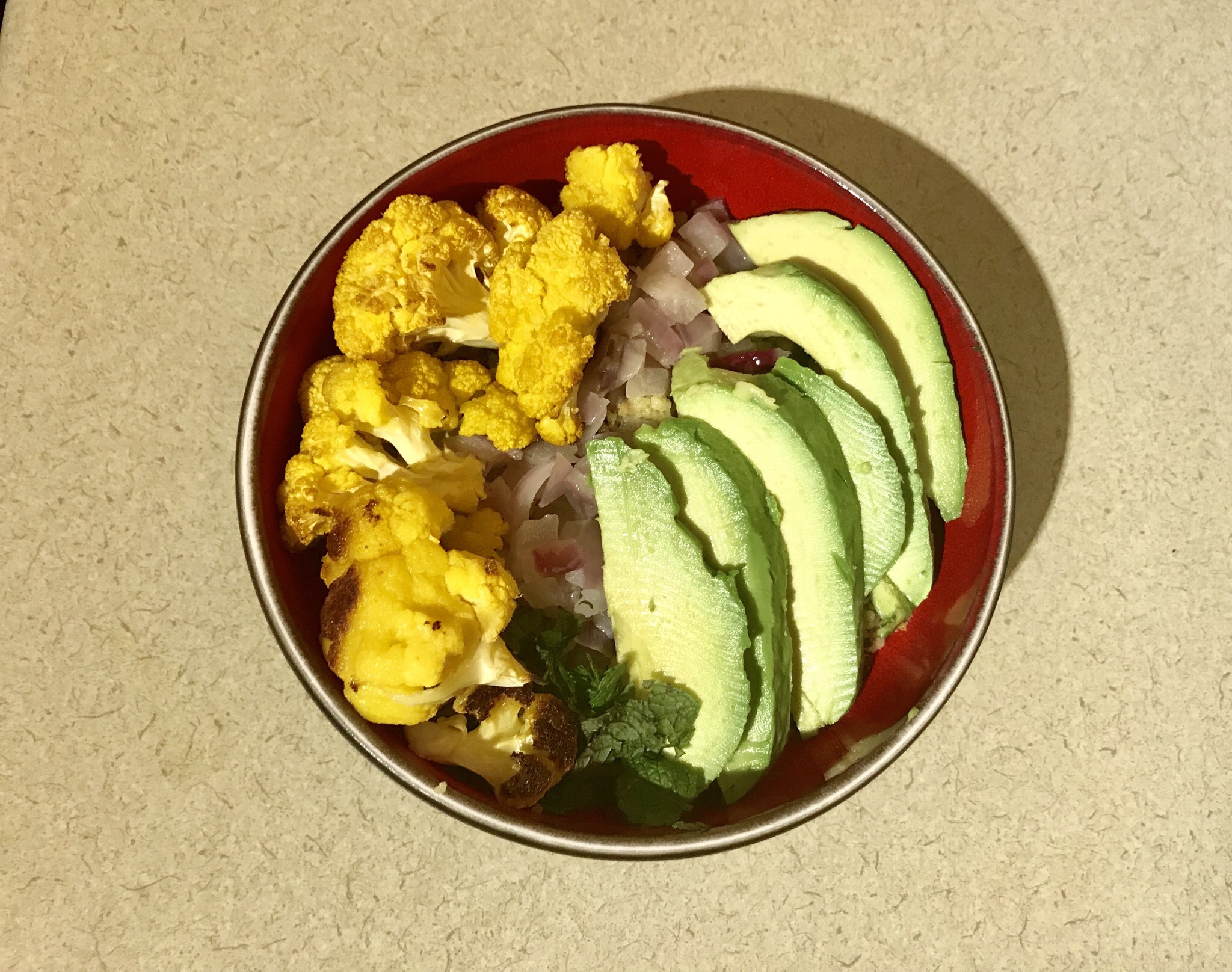 Cooking with the new Becel Avocado: Quinoa Bowl with Turmeric Cauliflower  #Recipe