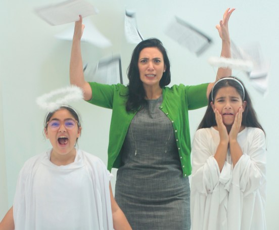 Photo by Angelo Renai. Amelie Love, Melissa Oei &amp; Madeline Angel. The Best Christmas Pageant Ever.